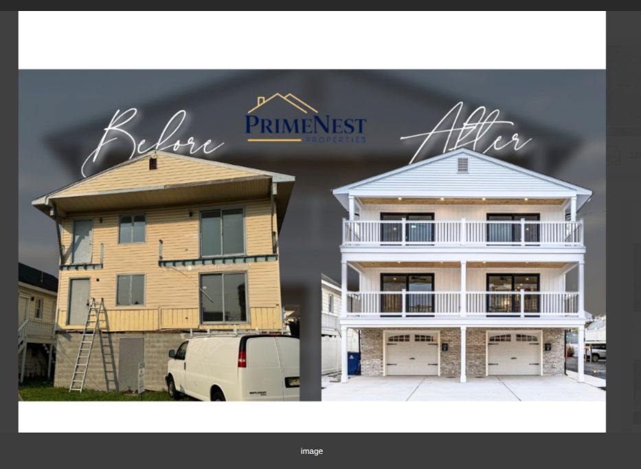 Before and after: multi-story infill facade and balconies